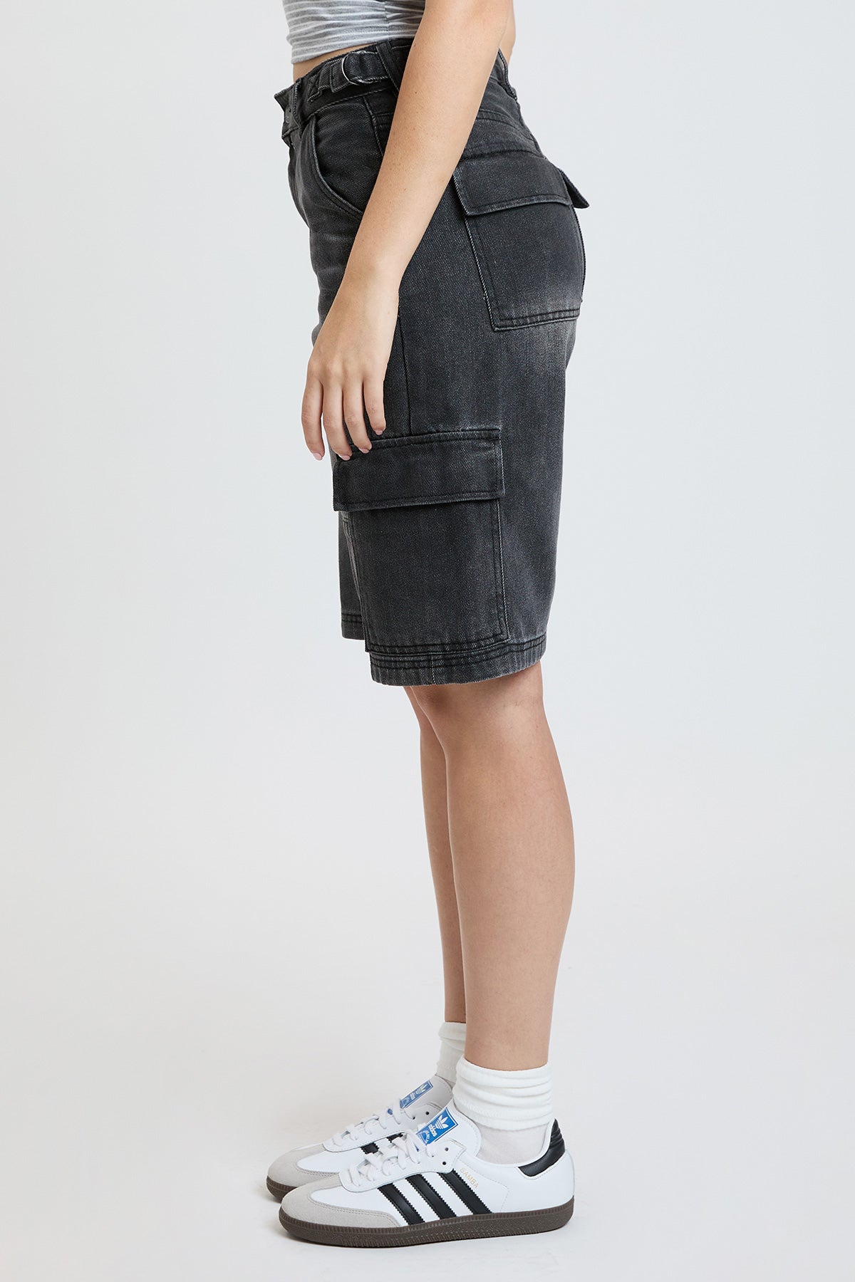 Women's High Rise Cargo Jort YMI JEANS