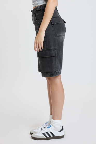 YMI JEANS: High-Rise Cargo Shorts