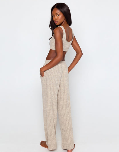 Mai V Neck Bra - Oatmeal