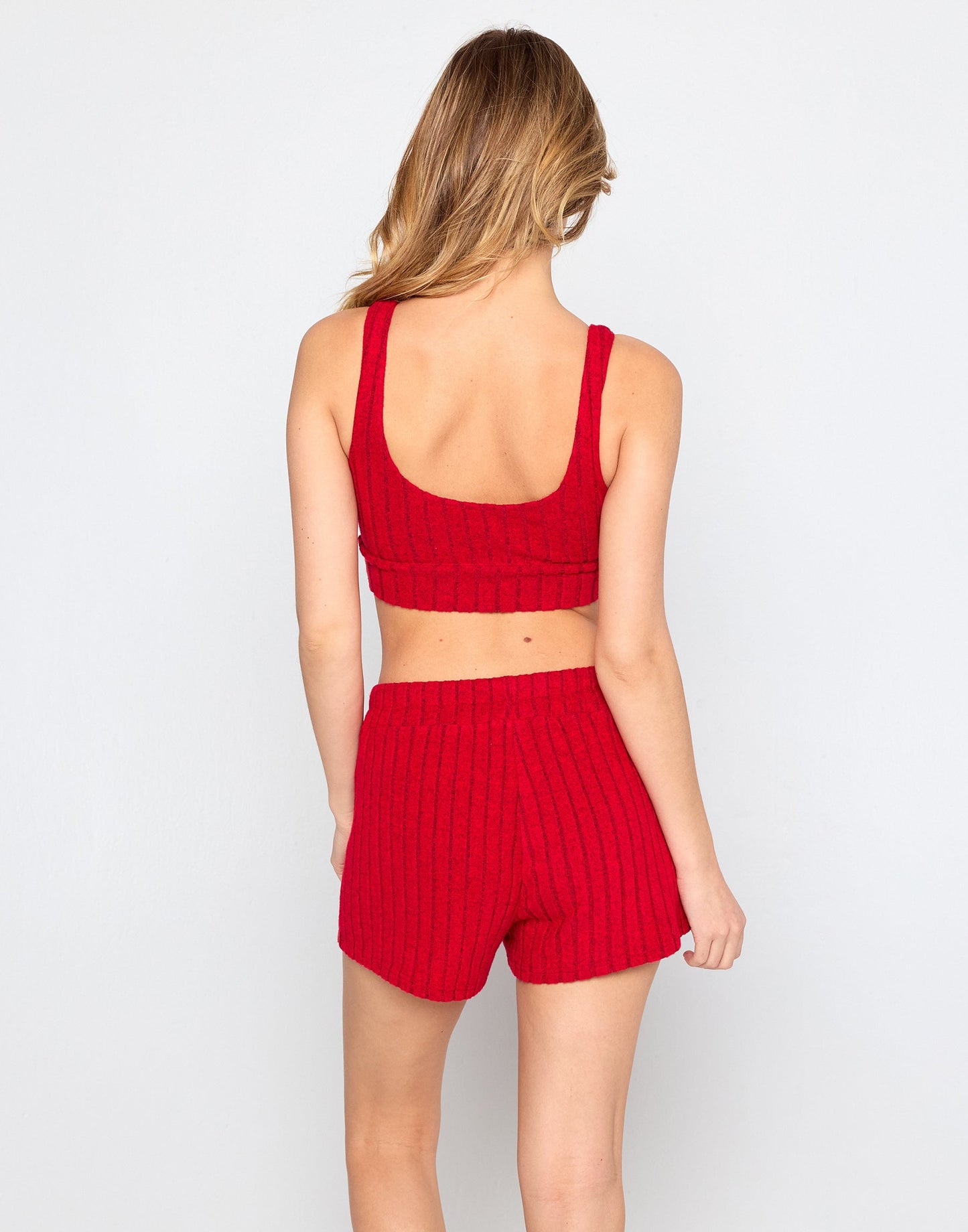 Mai V Neck Bra - Red