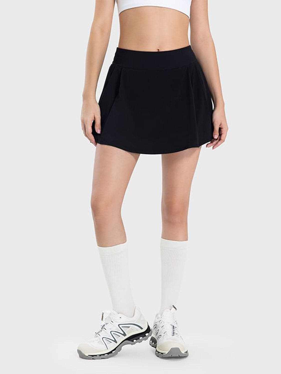 Mid-rise pleated active skirt - Love Salve 