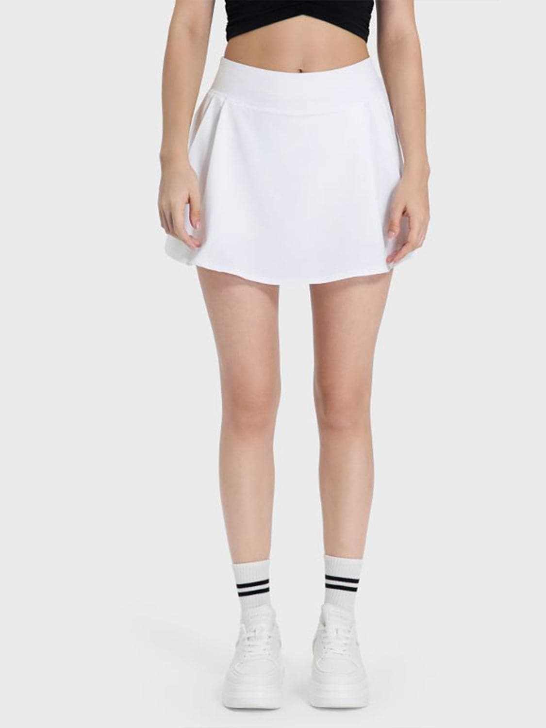 Mid-rise pleated active skirt - Love Salve 