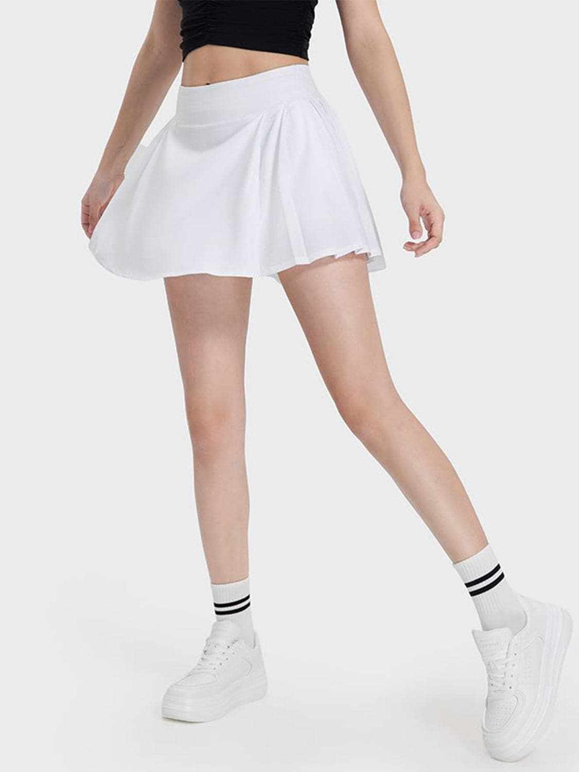 Mid-rise pleated active skirt - Love Salve 