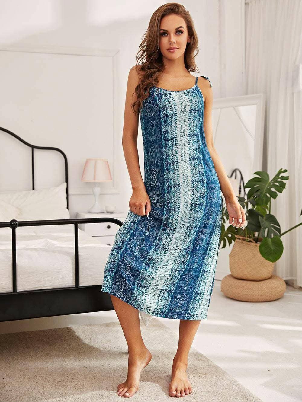 Midnight floral tie shoulder dress 