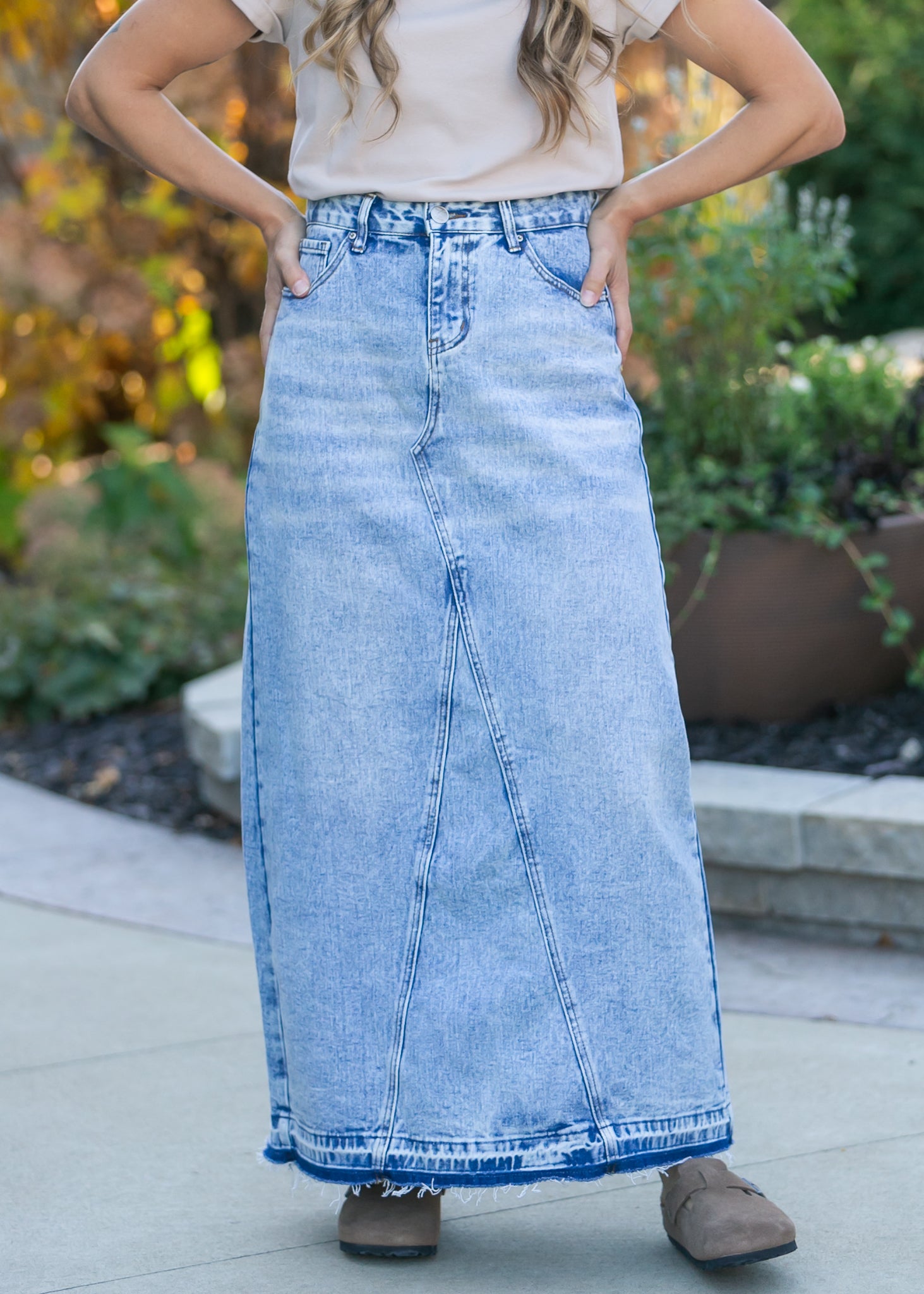 Mina Denim Maxi Skirt Inherit Co.