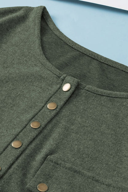Mist green plus size Henley top - Love Salve 