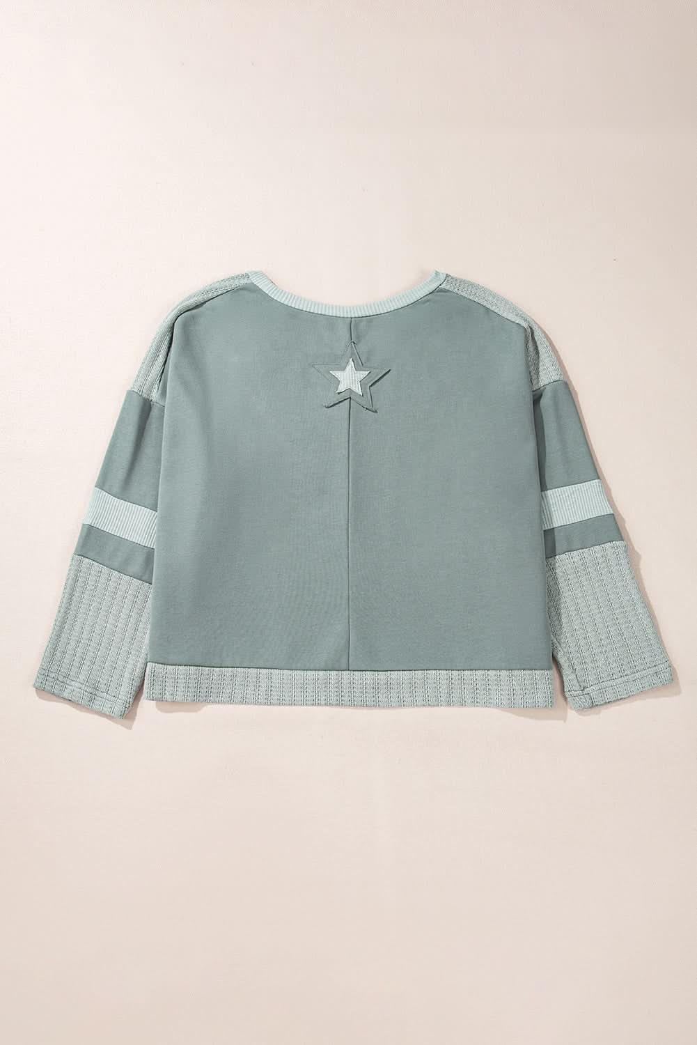 Mist green starry patchwork tee 