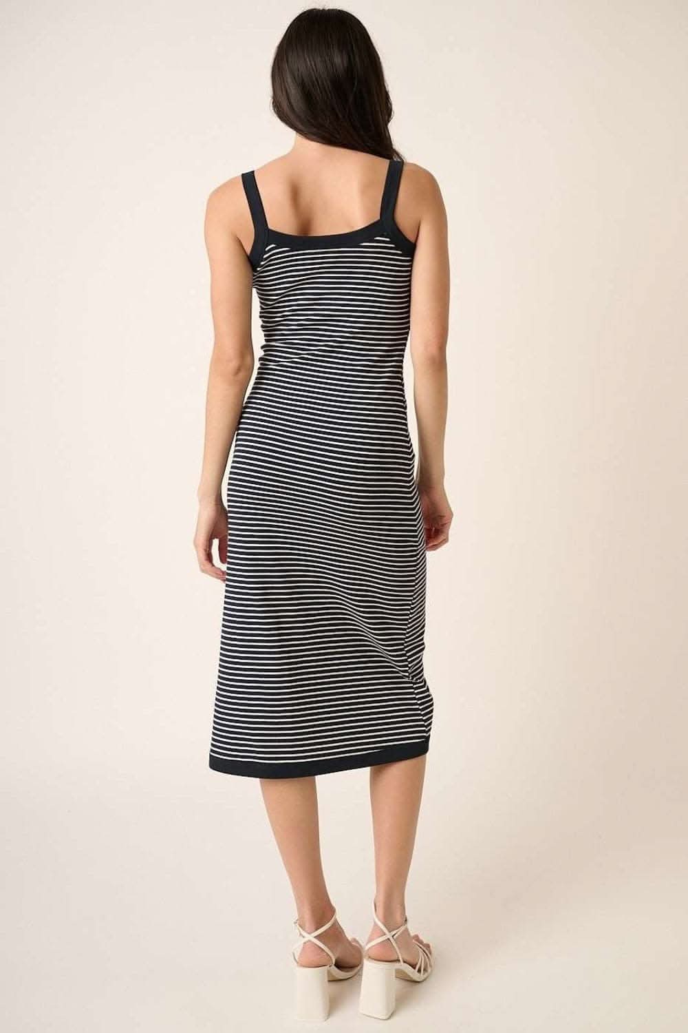Mittoshop Contrast Striped Midi Cami Dress for Effortless Style 