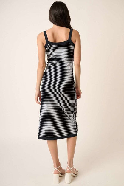 Mittoshop Contrast Striped Midi Cami Dress for Effortless Style 