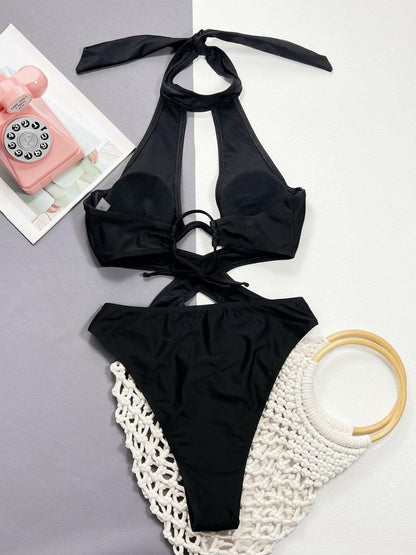 Modern elegance halter swimsuit - Love Salve 
