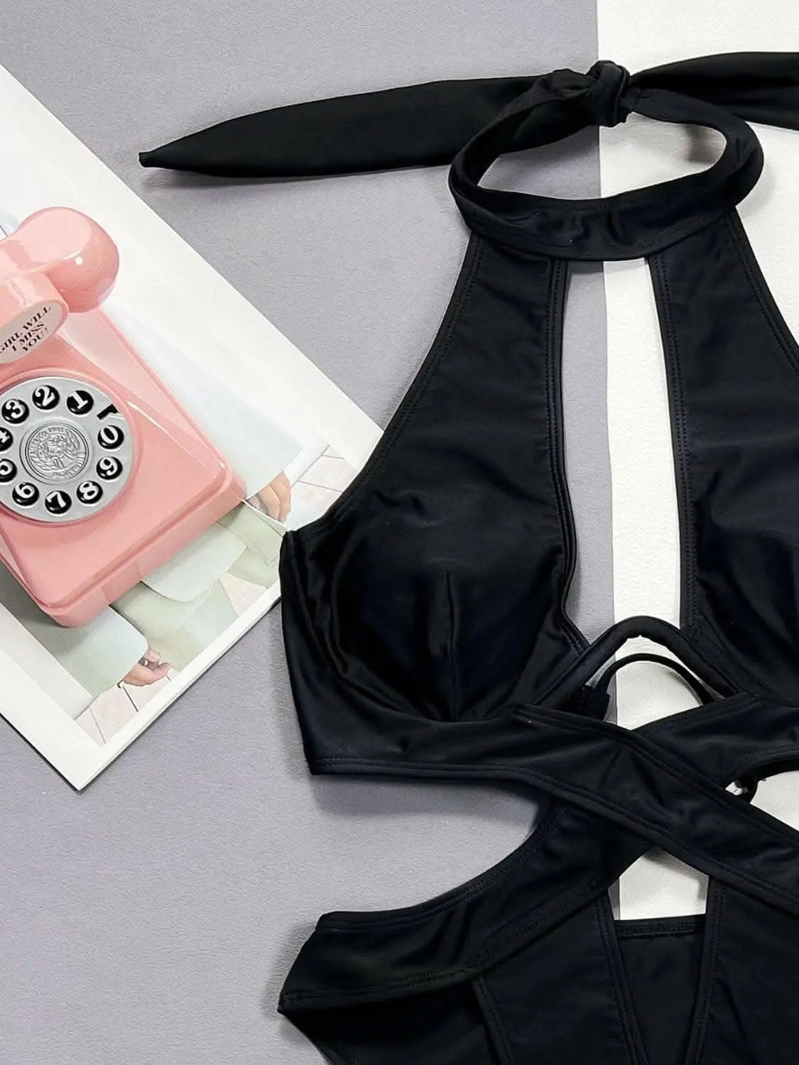 Modern elegance halter swimsuit - Love Salve 