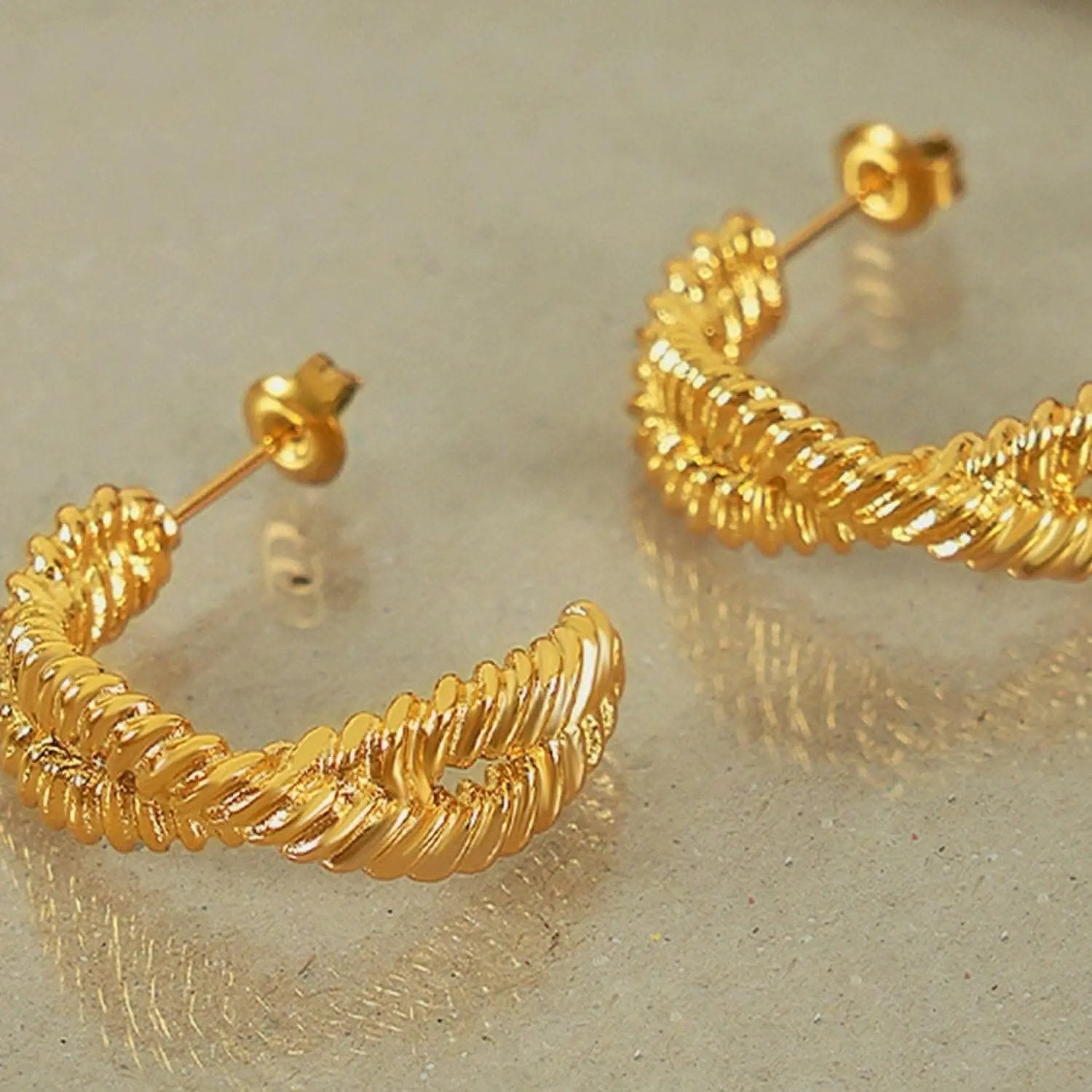 Modern titanium steel stud earrings - Love Salve 