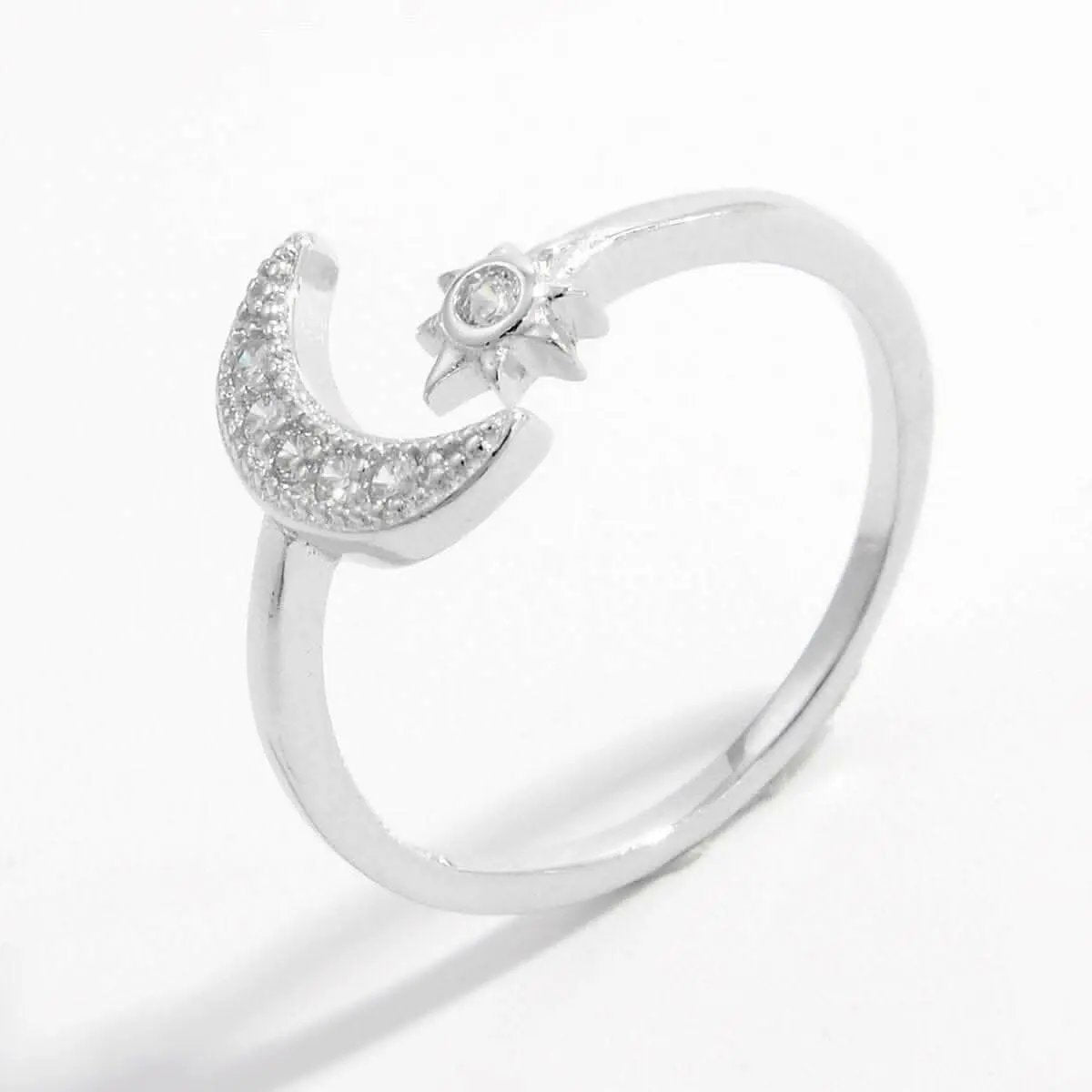 Moonlit elegance sterling silver ring - Love Salve 