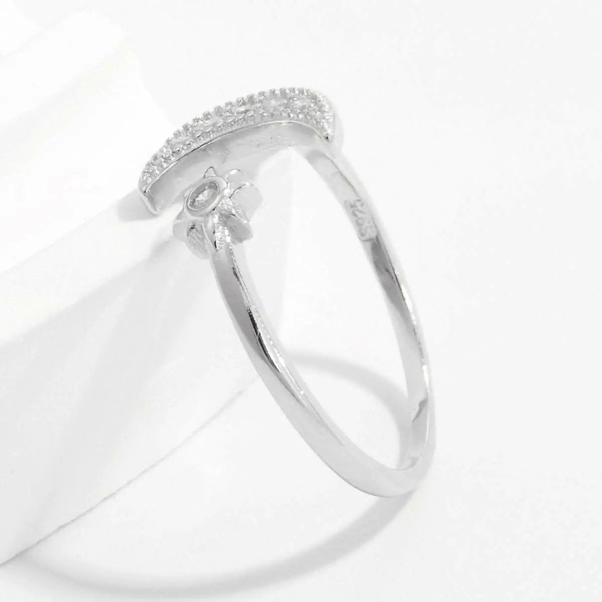 Moonlit elegance sterling silver ring - Love Salve 