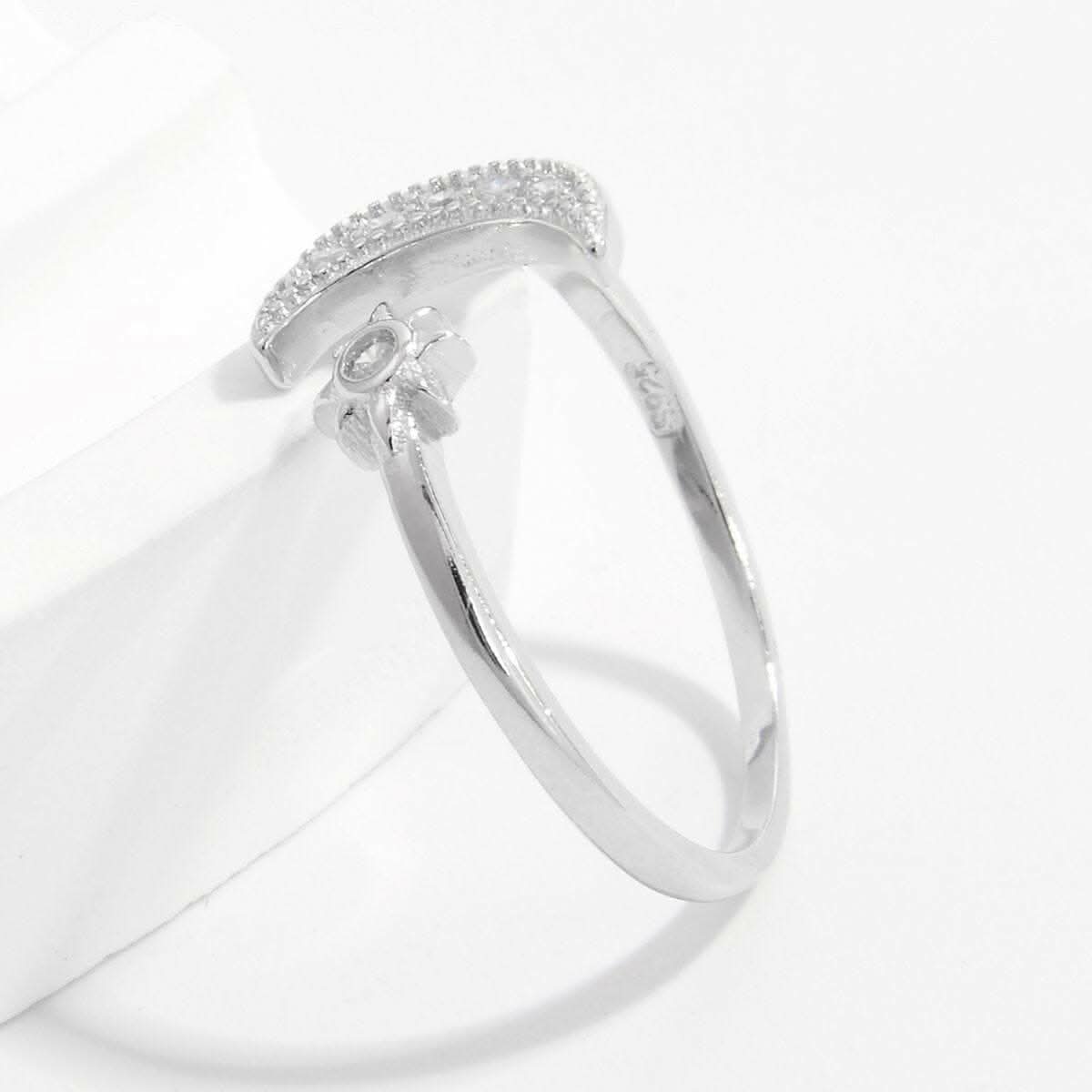 Moonlit elegance sterling silver ring 