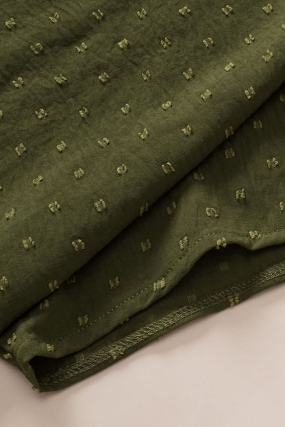 Moss green plus size swiss dot top - Love Salve 