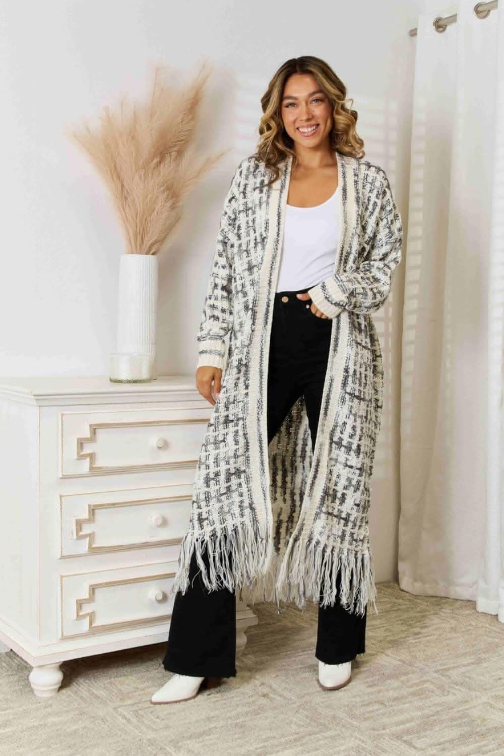 Multicolored fringe cardigan - Love Salve 