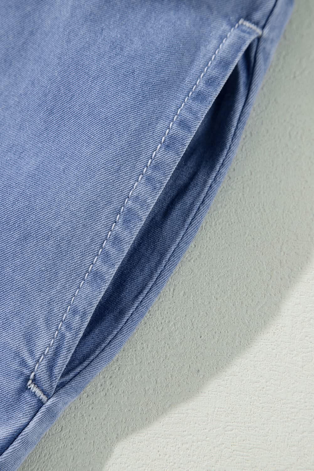 Myosotis Chambray Deep V Neck Bracelet Sleeve Maxi Dress - Love Salve 