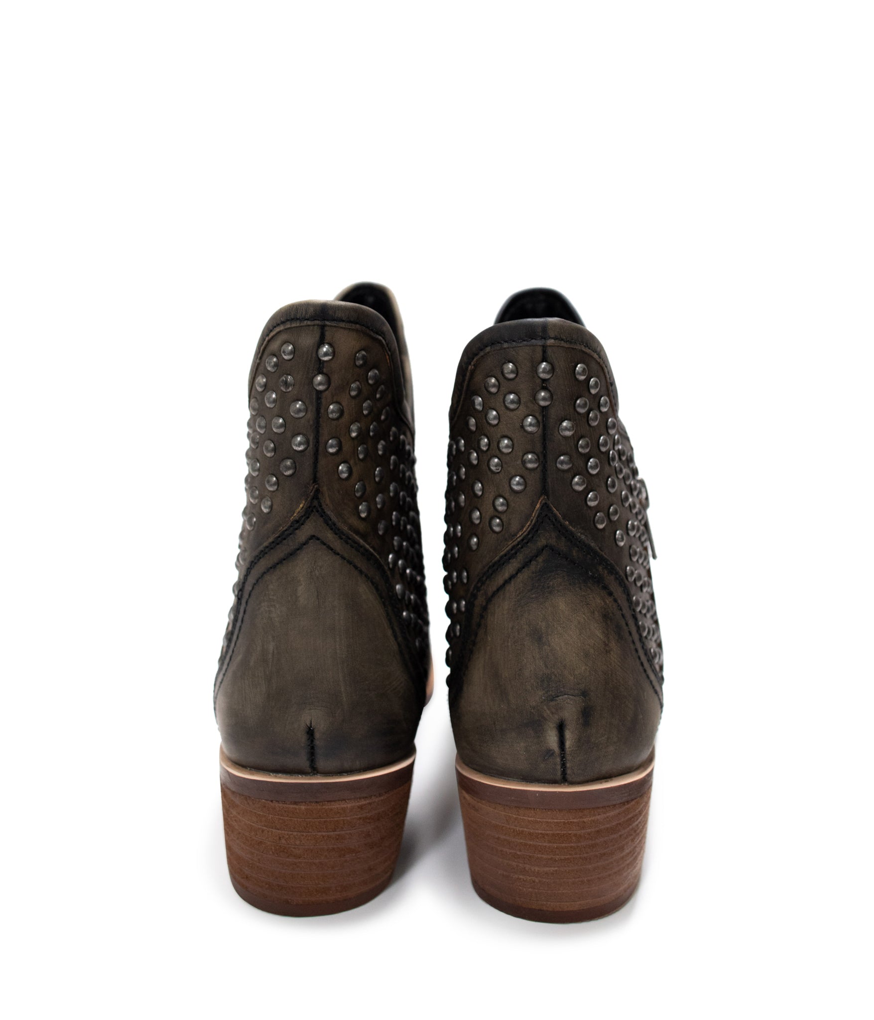 Nailed It Black Leather Ankle Boot With Studded Accents Naughty Monkey