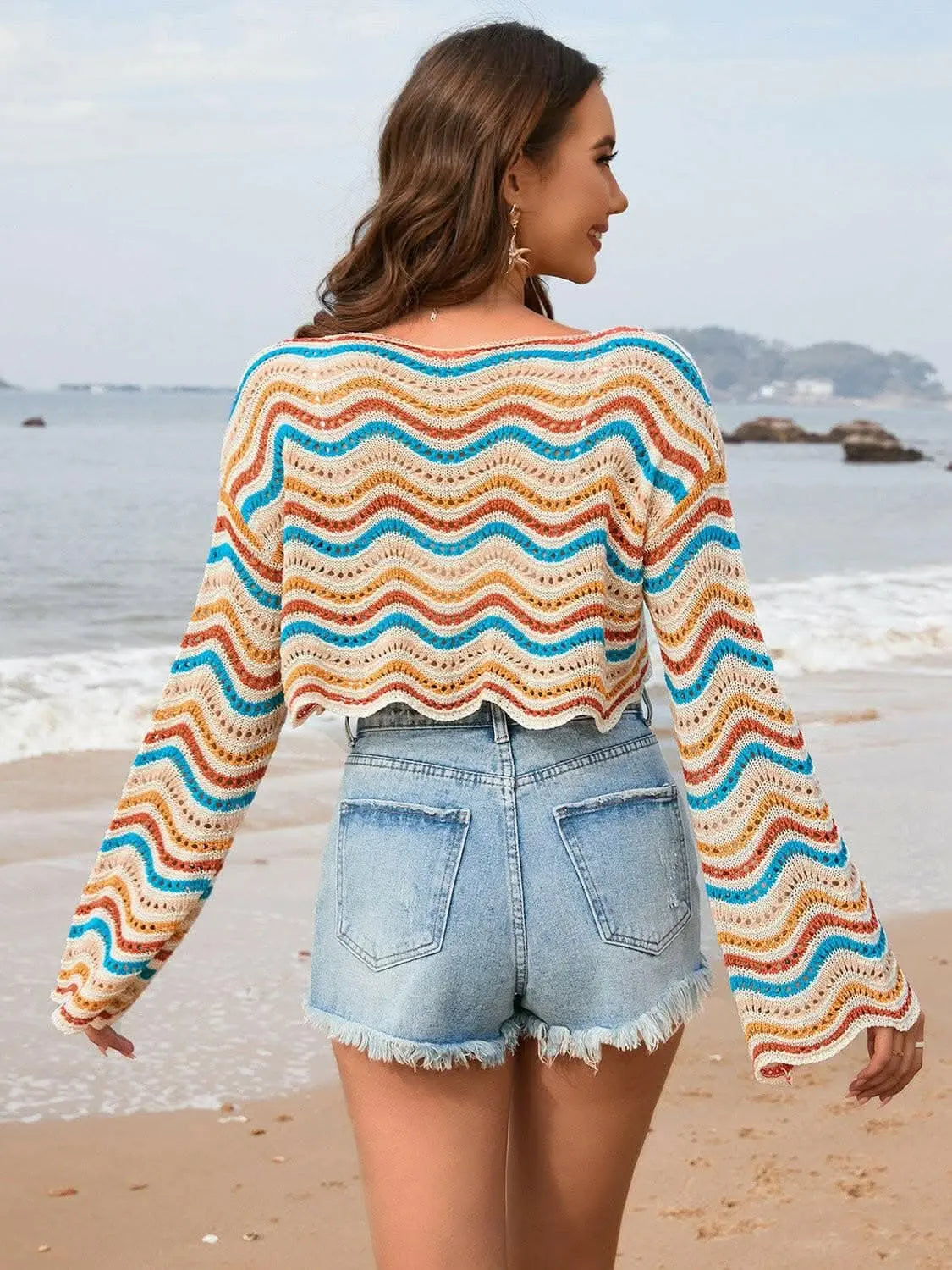 Nautical striped sheer cover up - Love Salve 