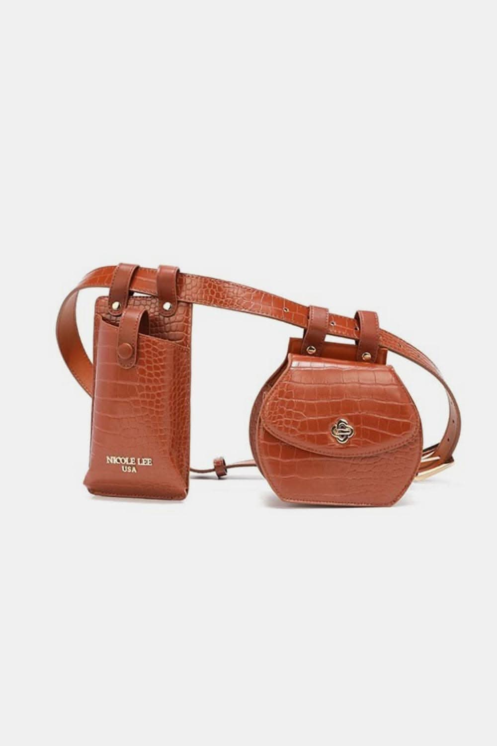 Nicole Lee textured belt bag duo 
