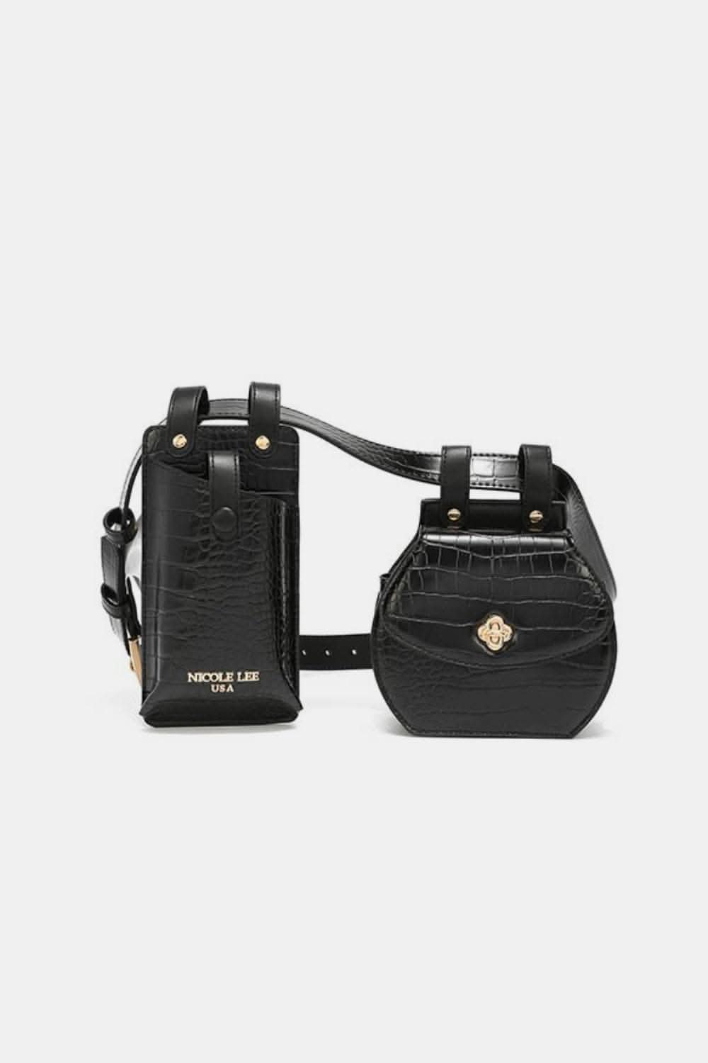 Nicole Lee textured belt bag duo 