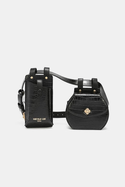 Nicole Lee textured belt bag duo 