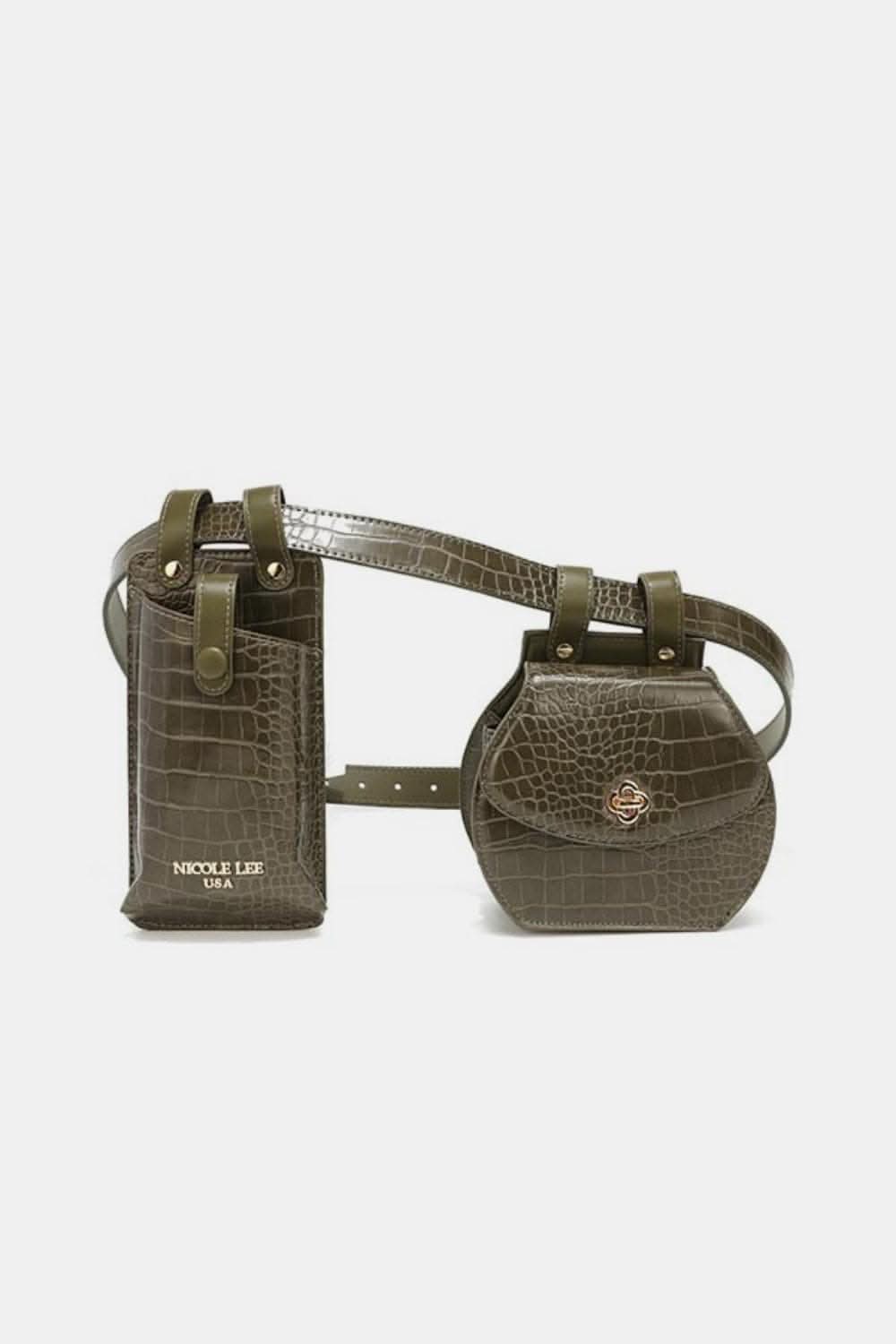 Nicole Lee textured belt bag duo 
