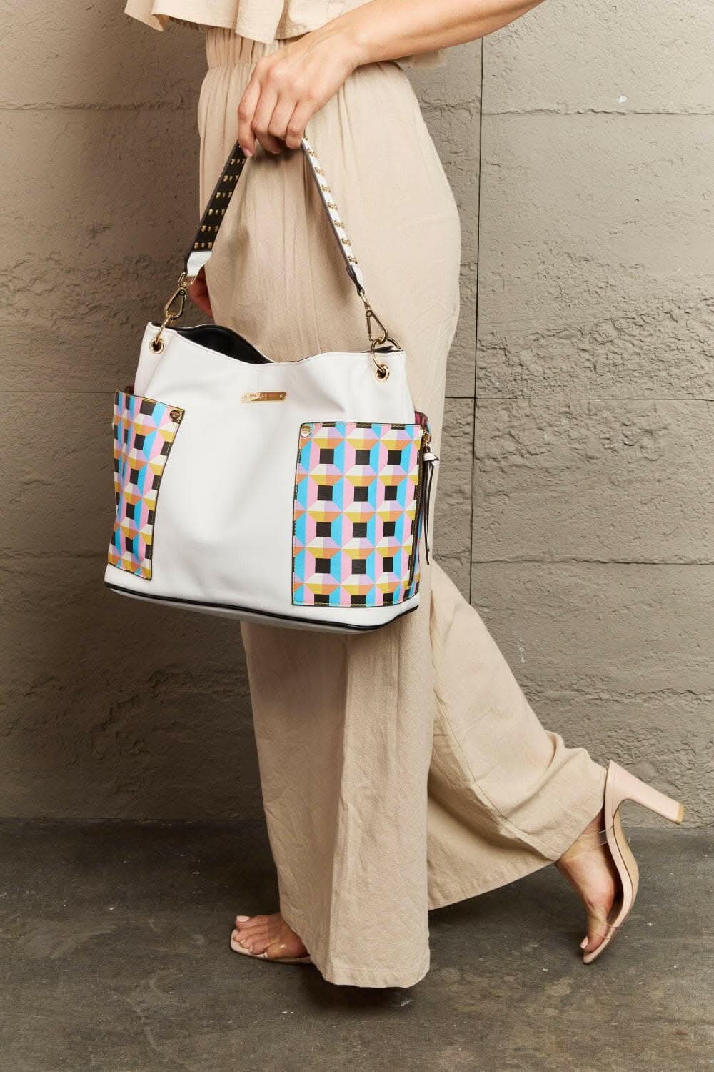 Nicole Lee vegan leather handbag set 