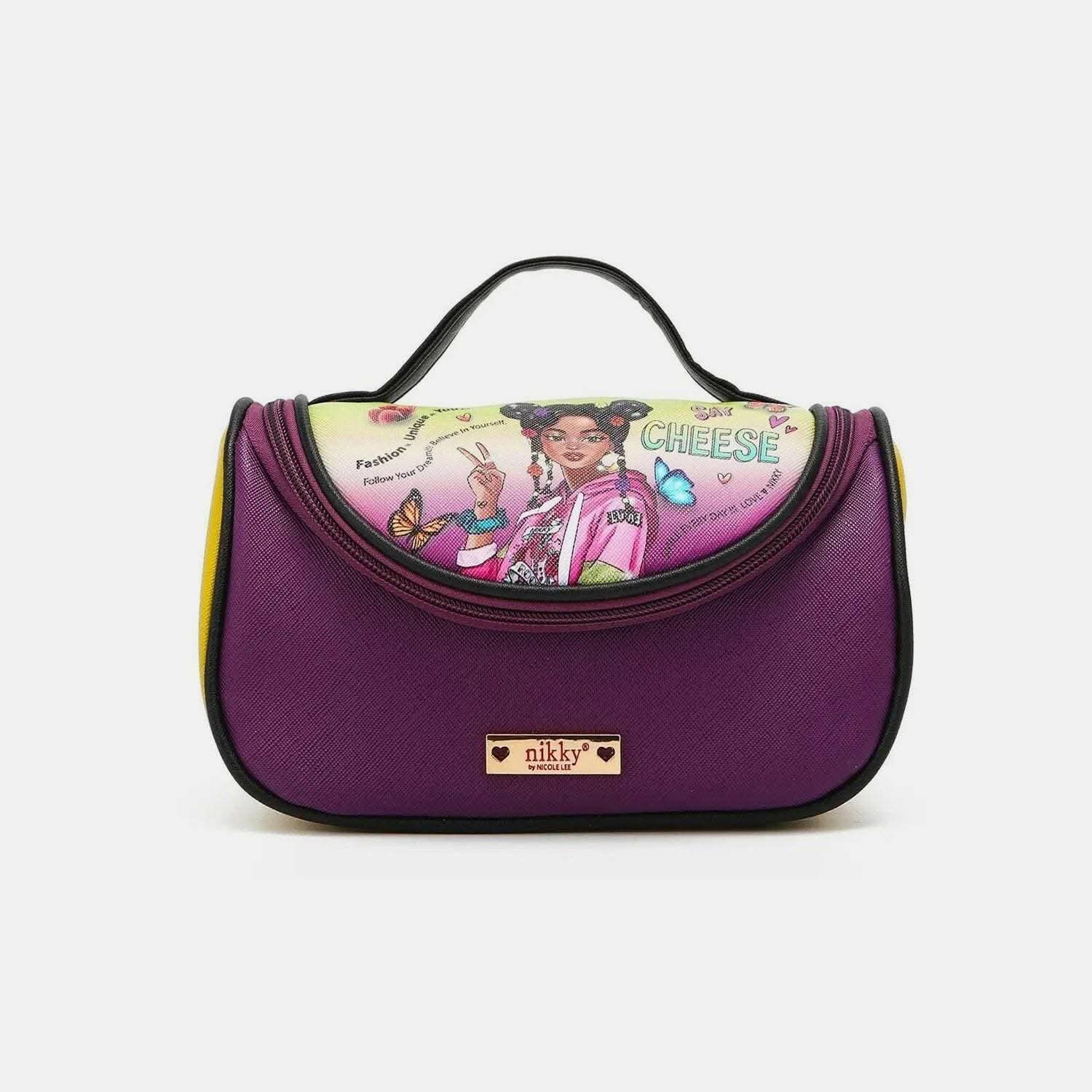 Nikky contrast makeup bag - chic organizer - Love Salve 