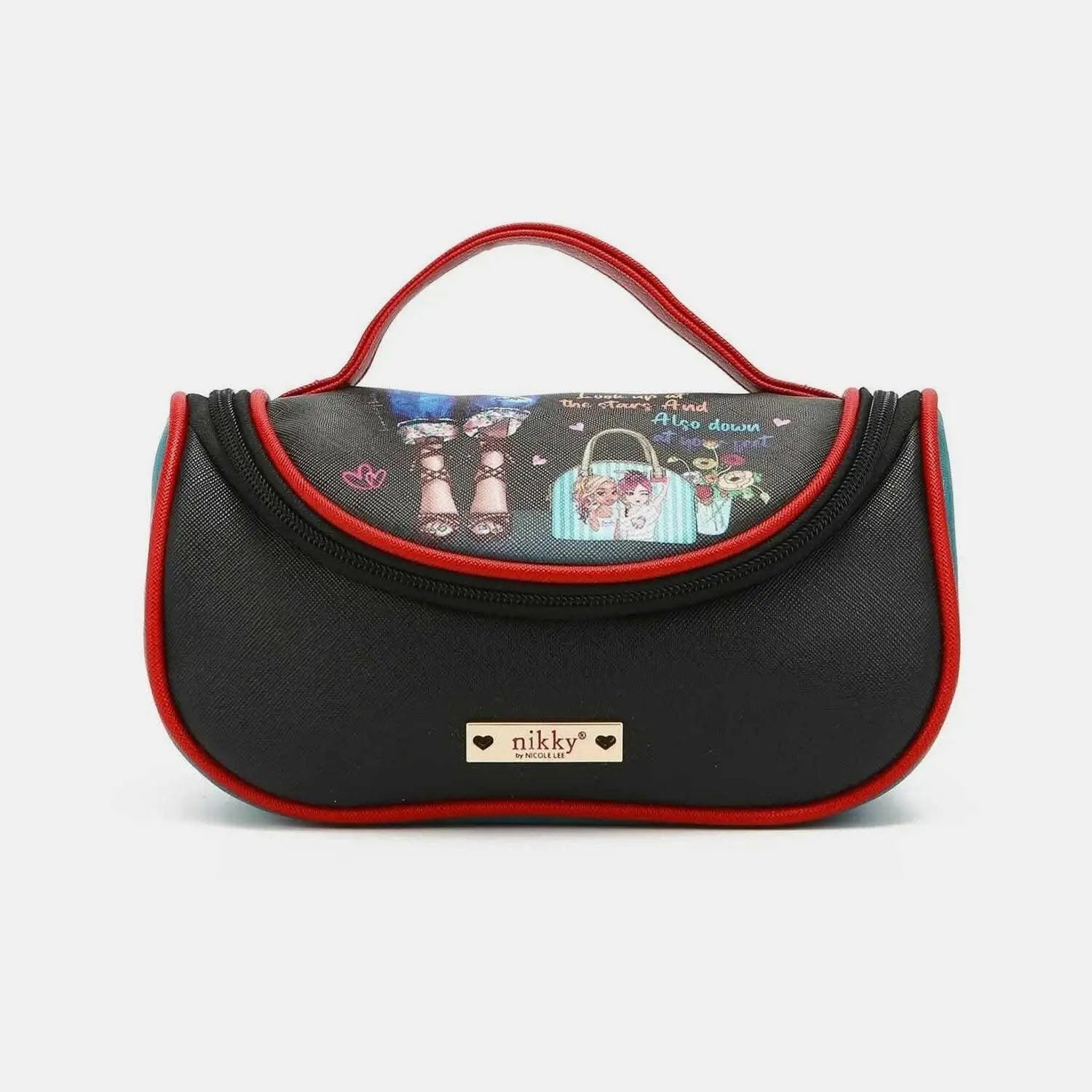 Nikky contrast makeup bag - chic organizer - Love Salve 