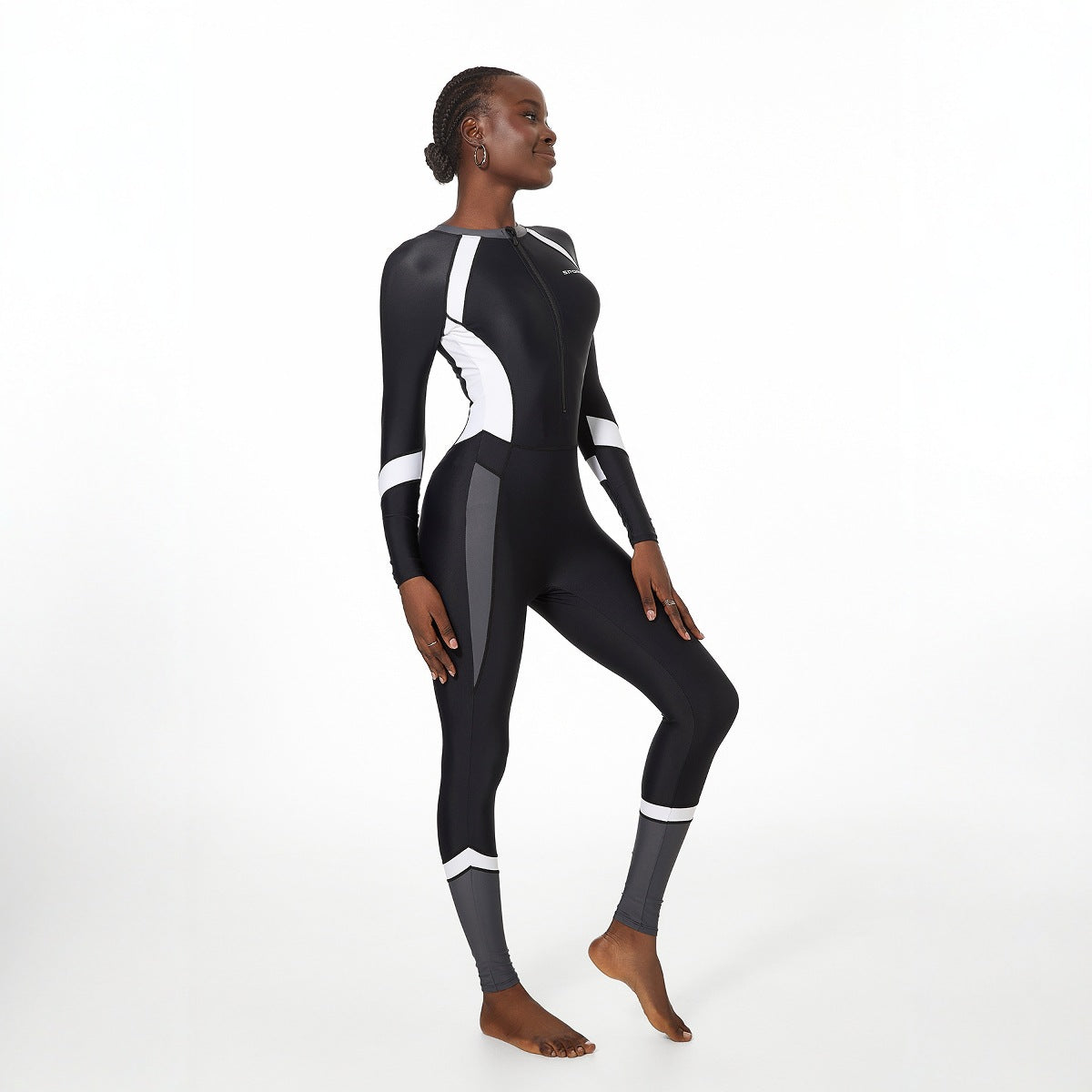 Long Sleeved Trousers Sun Protection Conservative Covering Belly Thin One Piece Training Surfing Swimsuit Bella Mia