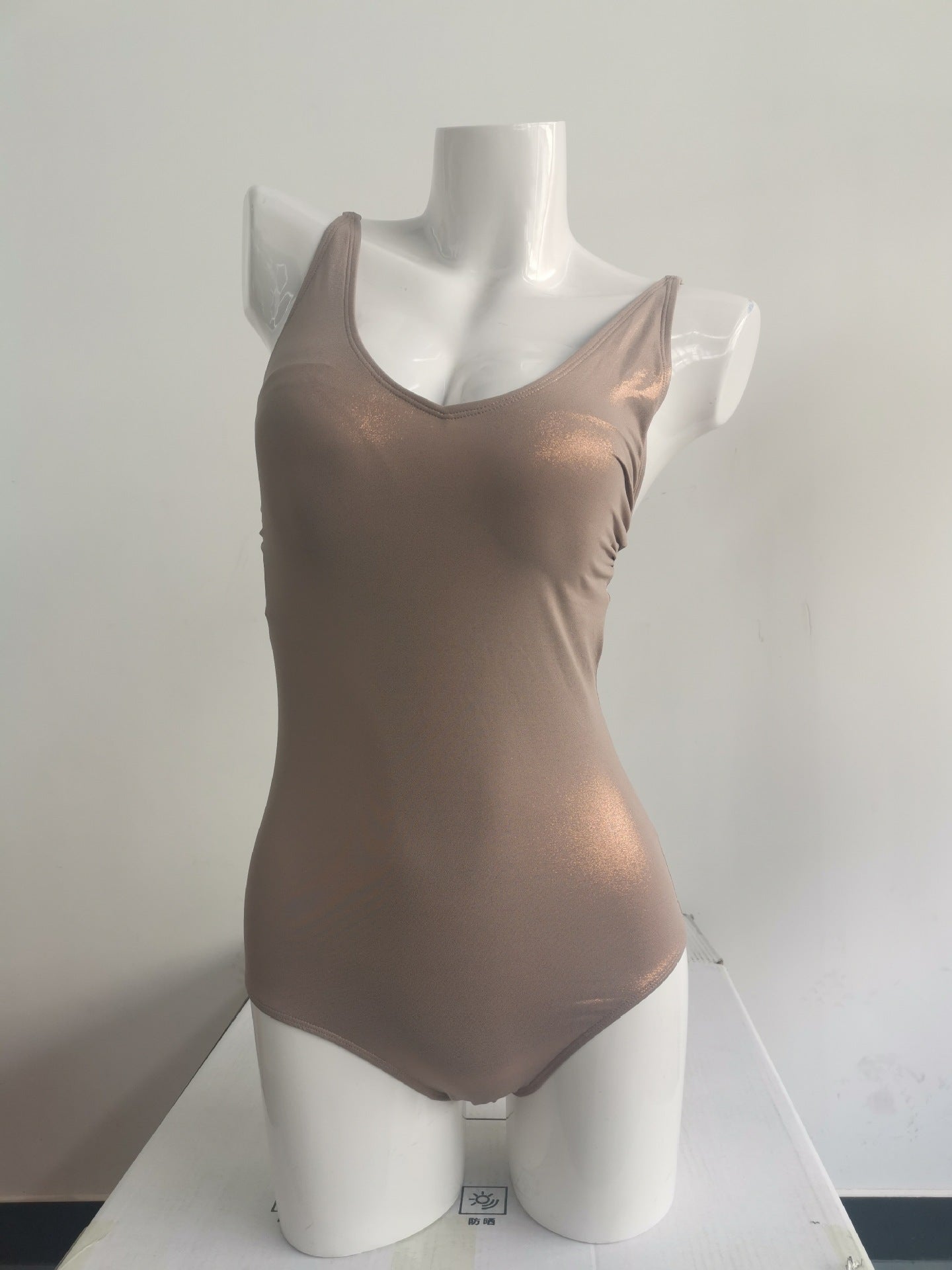 One Piece Swimsuit Sexy Deep V Plunge Yellow Bottom Small Floral Print Spring Bathing Suit Movable Strap Swimsuit Bella Mia