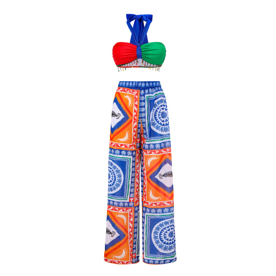 Push up Bikini Sexy High Waist Bikini Split Swimsuit Suit Chiffon Trousers Bella Mia