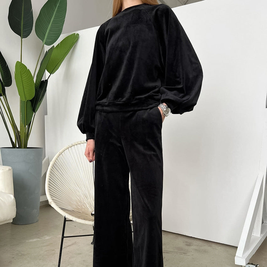 Autumn Winter Long Sleeved Trousers Comfortable Pajamas Women Warm Loose Outerwear Homewear Bella Mia