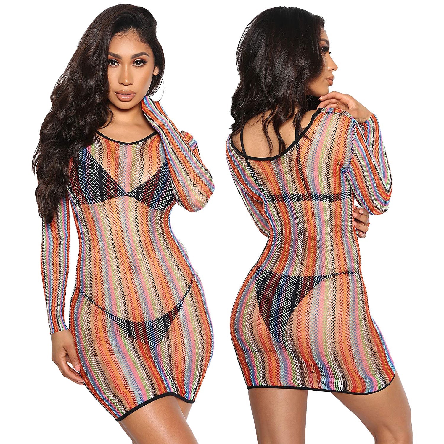 Sexy Super Elastic Diamond-Shaped Network Anti-DDOS Beach Skirt Bella Mia