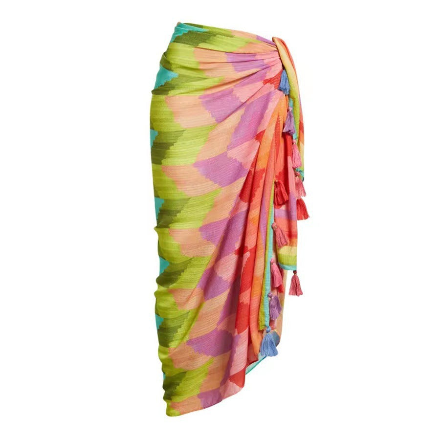 Sexy Bikini Belly Covering Beach Bikini Yarn Skirt Set Swimsuit Bella Mia