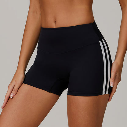 Nude Feel High Waist Yoga Shorts Peach Skinny Hip Raise Shorts Women Outer Wear Exercise Workout Pants