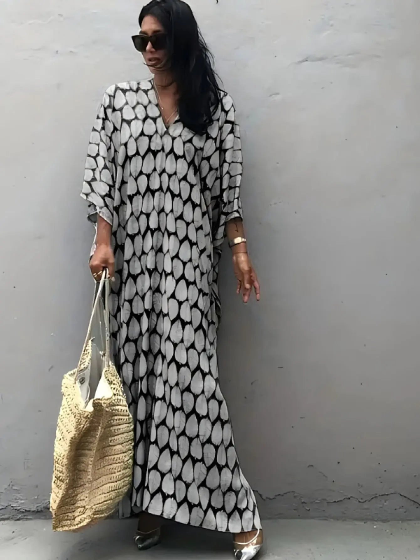 Rayon Beach Jacket Maxi Dress Holiday Dress Sun Protection Loose Robe Beach Cover Up Bella Mia