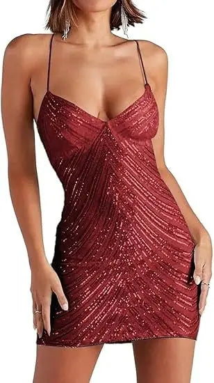 Middle East Summer Sexy Strap Vintage Sequined Dress Bella Mia
