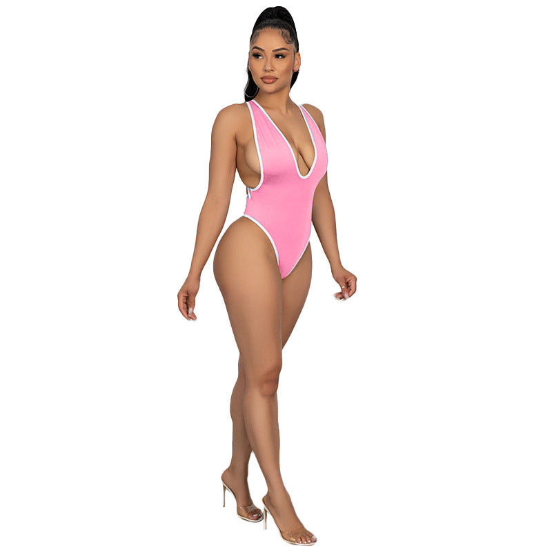 Sexy Women Clothing Bikini Three Point T Shaped Vest One Piece Swimsuit Bella Mia
