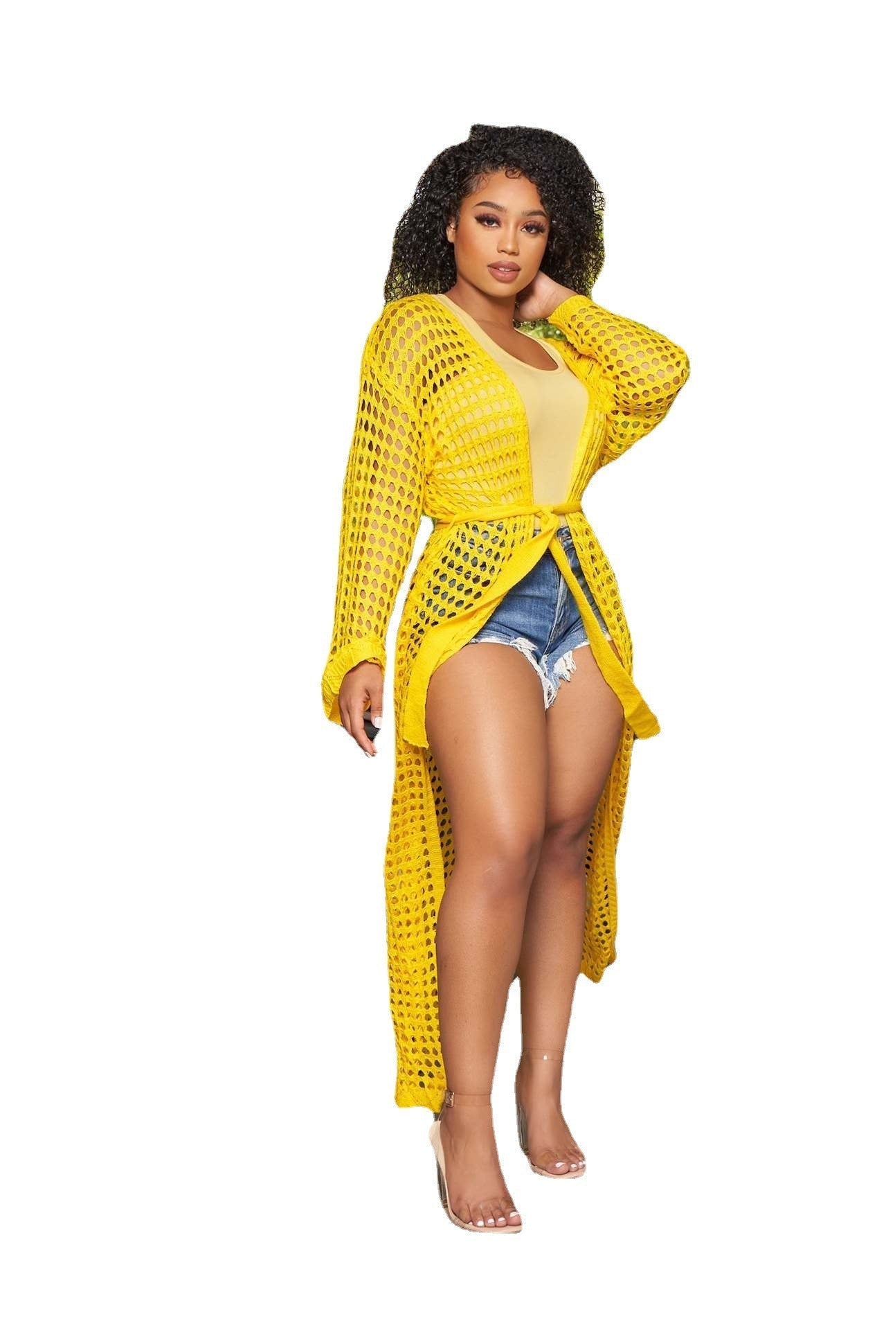 Women Clothing Dress Sun Protective Blouse Beach Maxi Dress Knitted Cardigan Cape Bella Mia