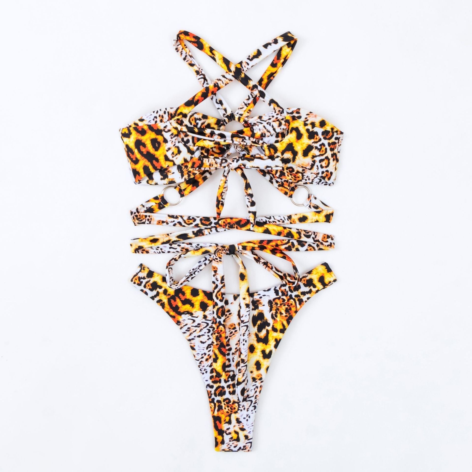 Leopard Print Swimwear Bikini Rope Sexy Swimsuit Women Bikini Bella Mia