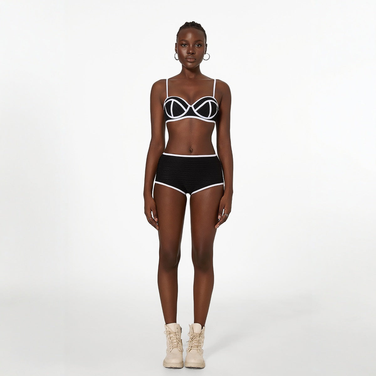 Summer Sexy Vintage Stripe Sexy Basic Bikini Slimming Spring Split Swimsuit Women Bella Mia