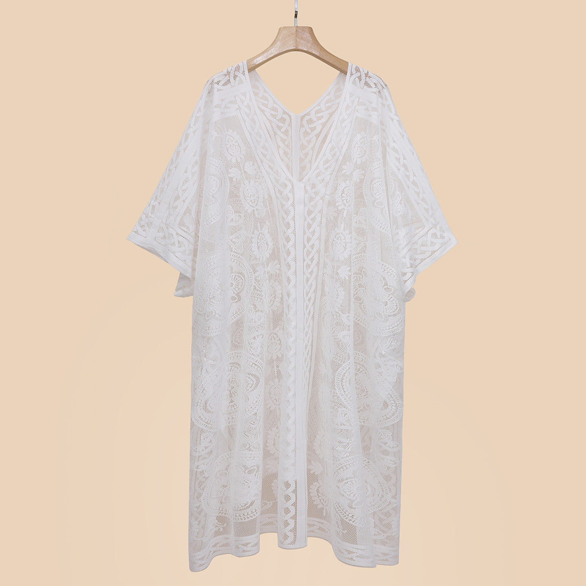 Beach Holiday Sexy Blouse Ventilation Sun Protection V Neck Pattern Thin Seaside Dress Bella Mia