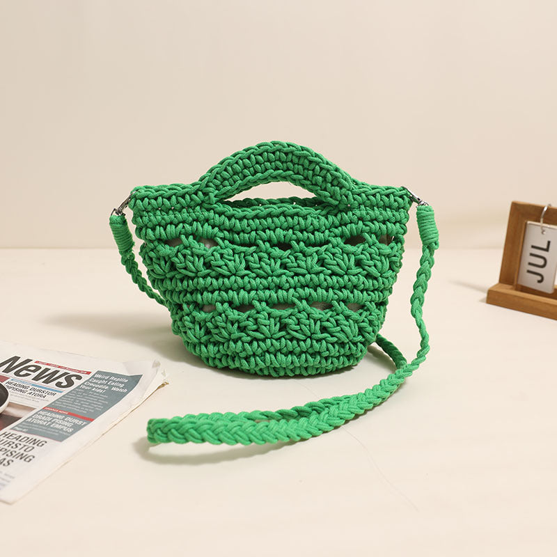 Crossbody Cotton Thread Woven Bag All Matching Hollow Out Cutout Straw Bag Vacation Beach Bag Partysu Women Bag Bella Mia