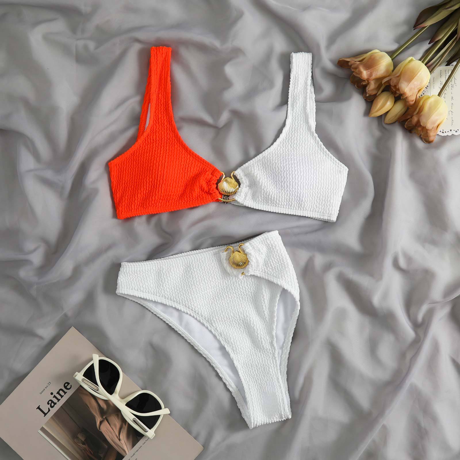 Contrast Color Bikini Bikini Swimsuit Women Shell Sexy Split Swimsuit Bella Mia