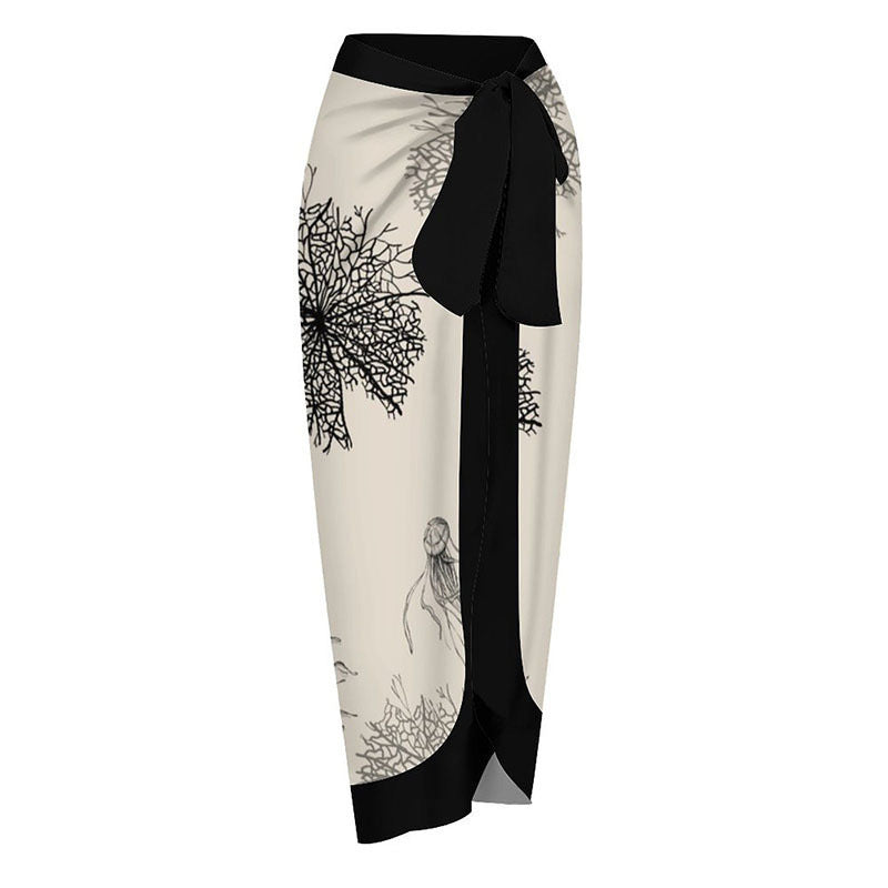 Siamese Conservative Cover Belly Thin Swimsuit Spring Bathing Suit Women Chiffon Beach Dress Bella Mia