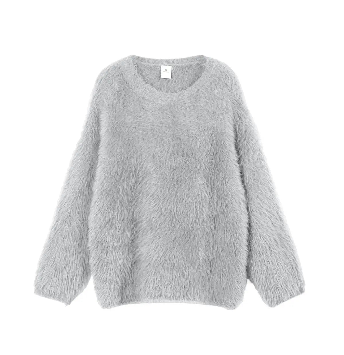Color Imitation Marten round Neck Sweater Women Wind Soft Knitted Basic Bella Mia