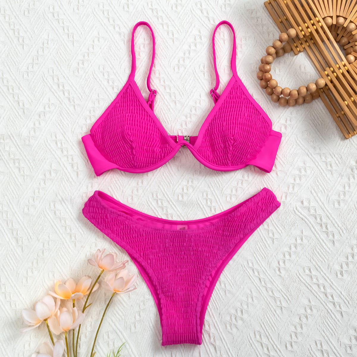 Bikini Pleating Craft Nylon Swimsuit Swimwear Bella Mia